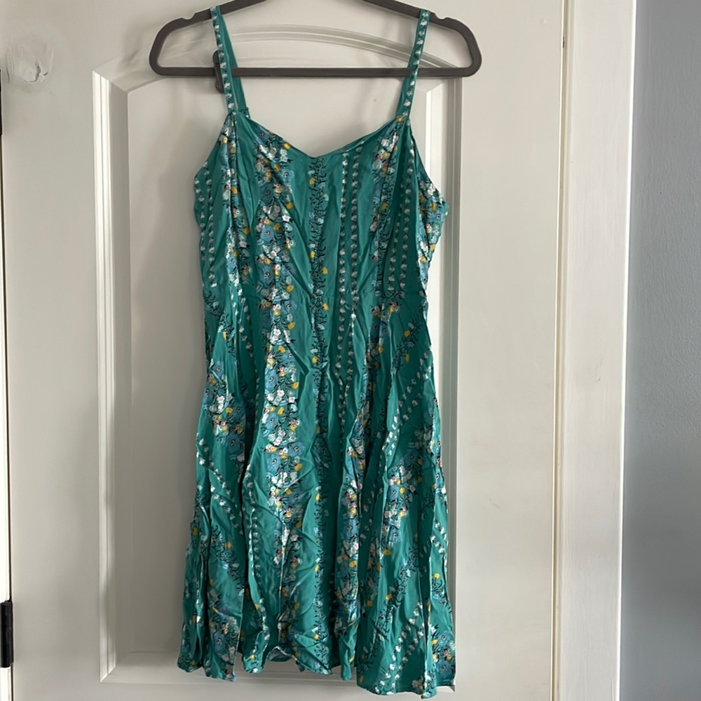 Mint green floral sundress